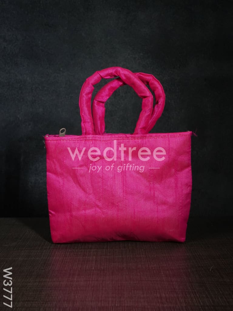 Hand Bag with Embroidery - W3777