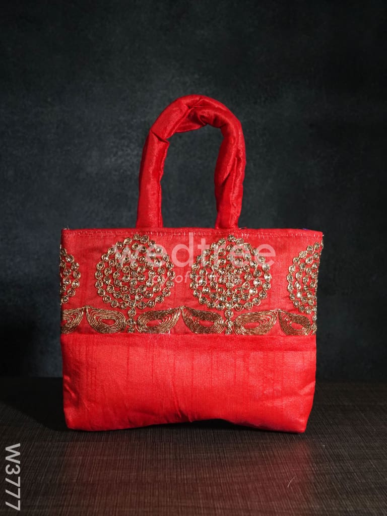 Hand Bag with Embroidery - W3777