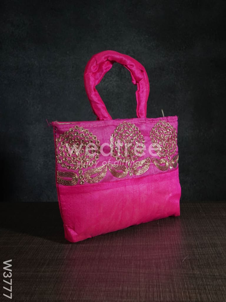 Hand Bag with Embroidery - W3777