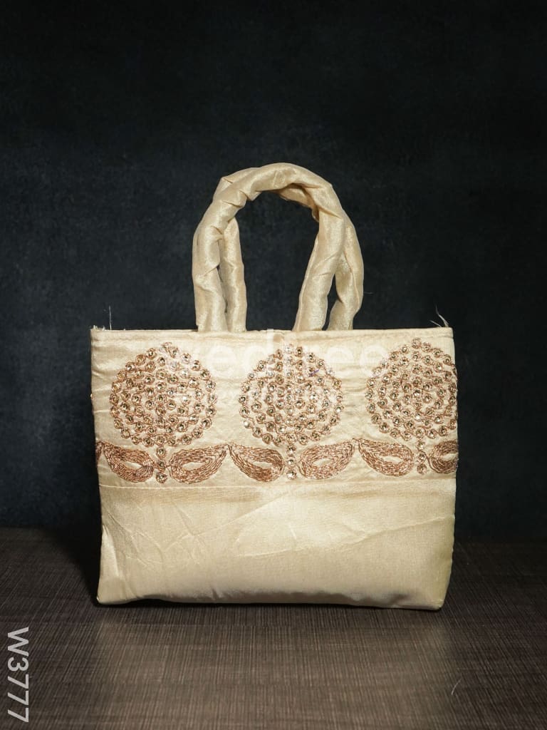 Hand Bag with Embroidery - W3777