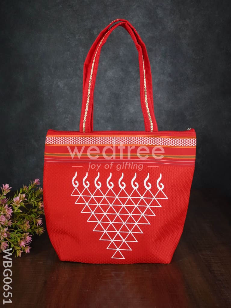 Hand bag with kolam design - WBG0651