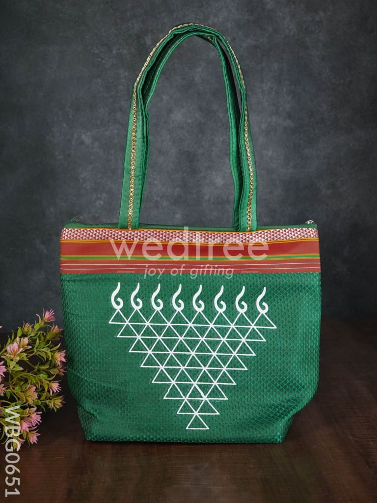 Hand bag with kolam design - WBG0651