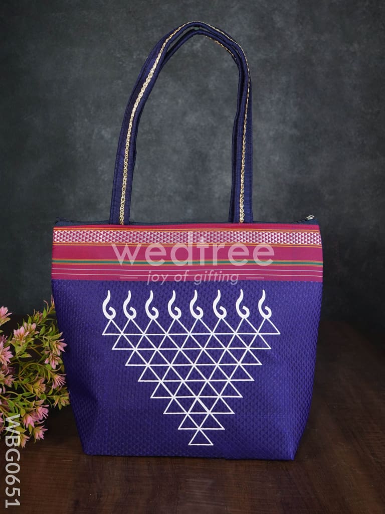 Hand bag with kolam design - WBG0651
