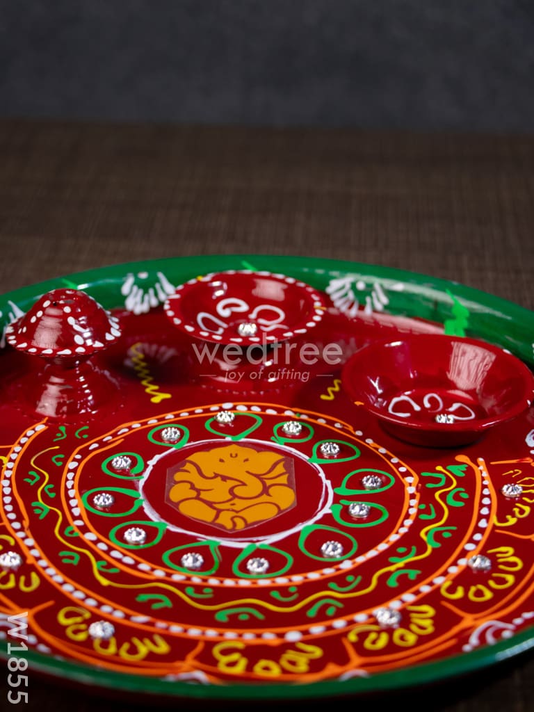 Hand painted Arthi Thali - W1855