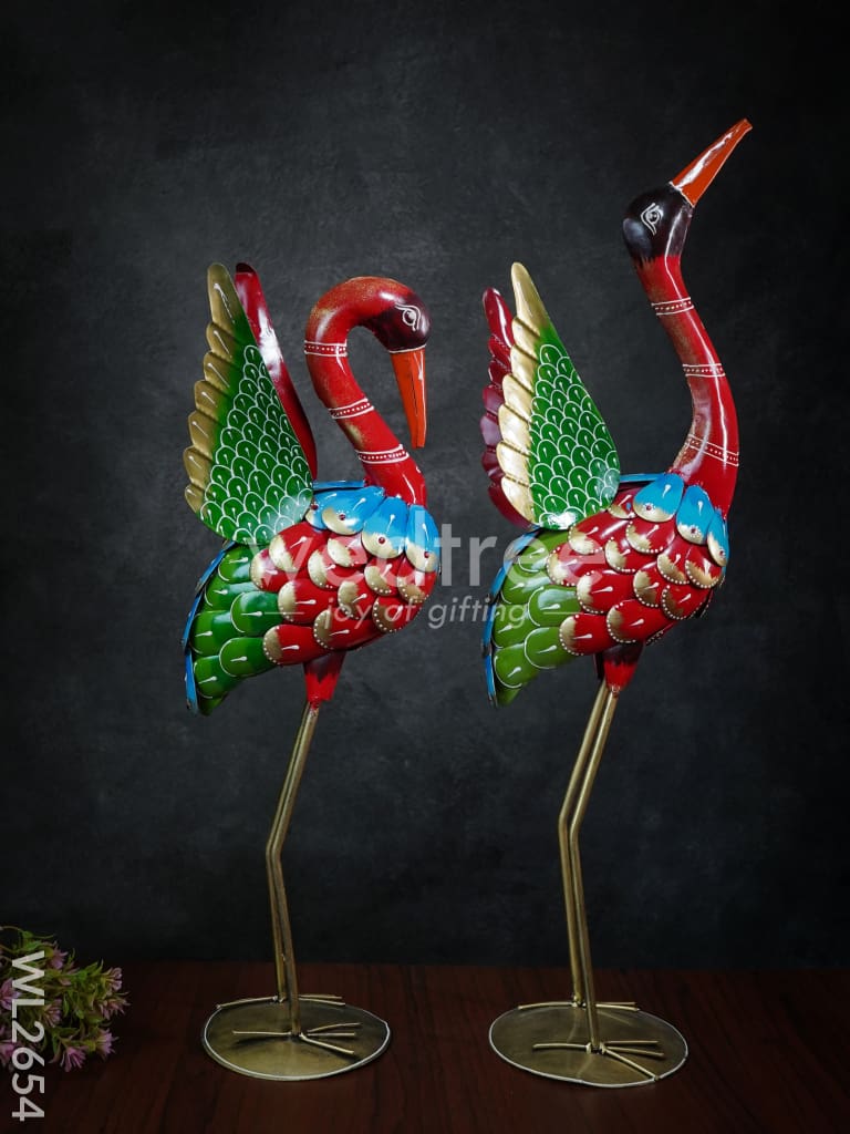 Hand Painted Crane - Set of 2 - WL2654