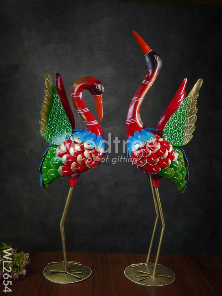 Hand Painted Crane - Set of 2 - WL2654