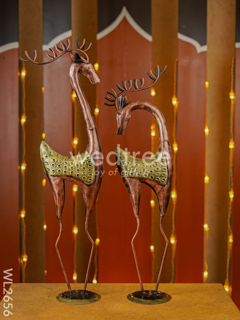 Hand Painted Deer - Set of 2 - WL2656