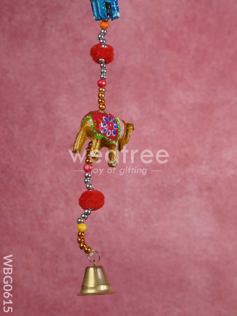 Hand Painted Metal Elephant Thoran - WBG0615