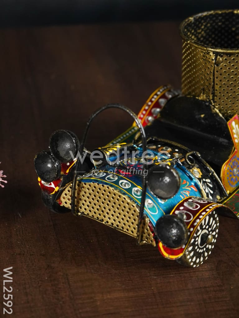 Hand Painted Metal Pen Stand - Jeep - WL2592