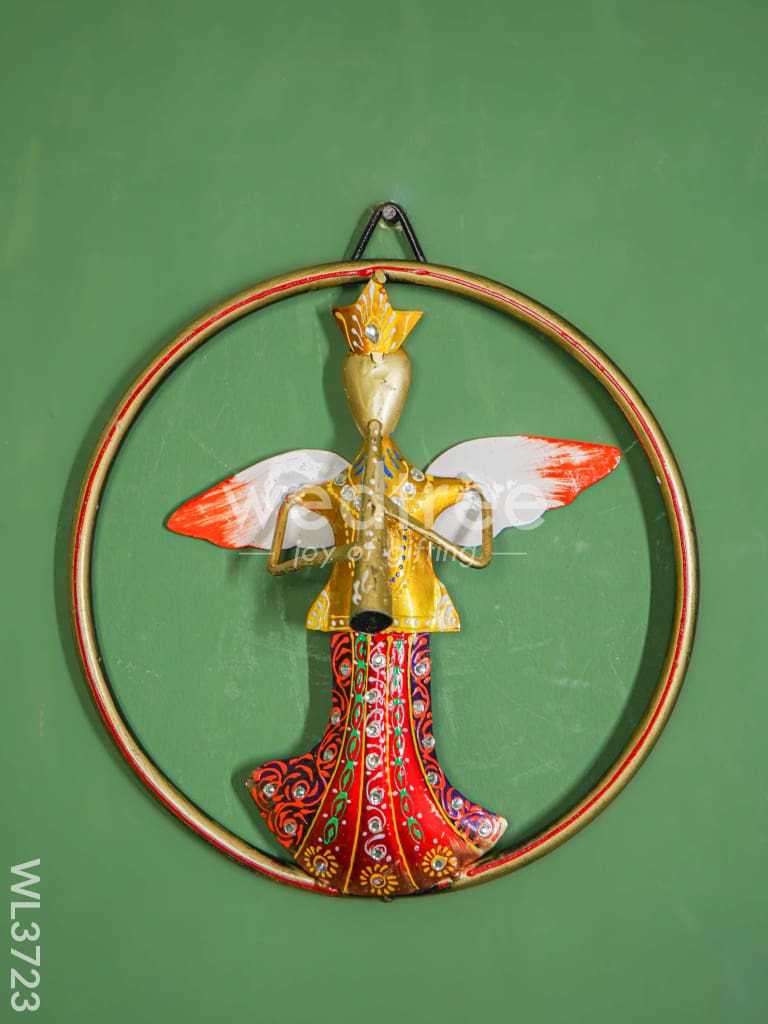 Hand painted Musical Angels wall hanging frame - Set of 3 - WL3723