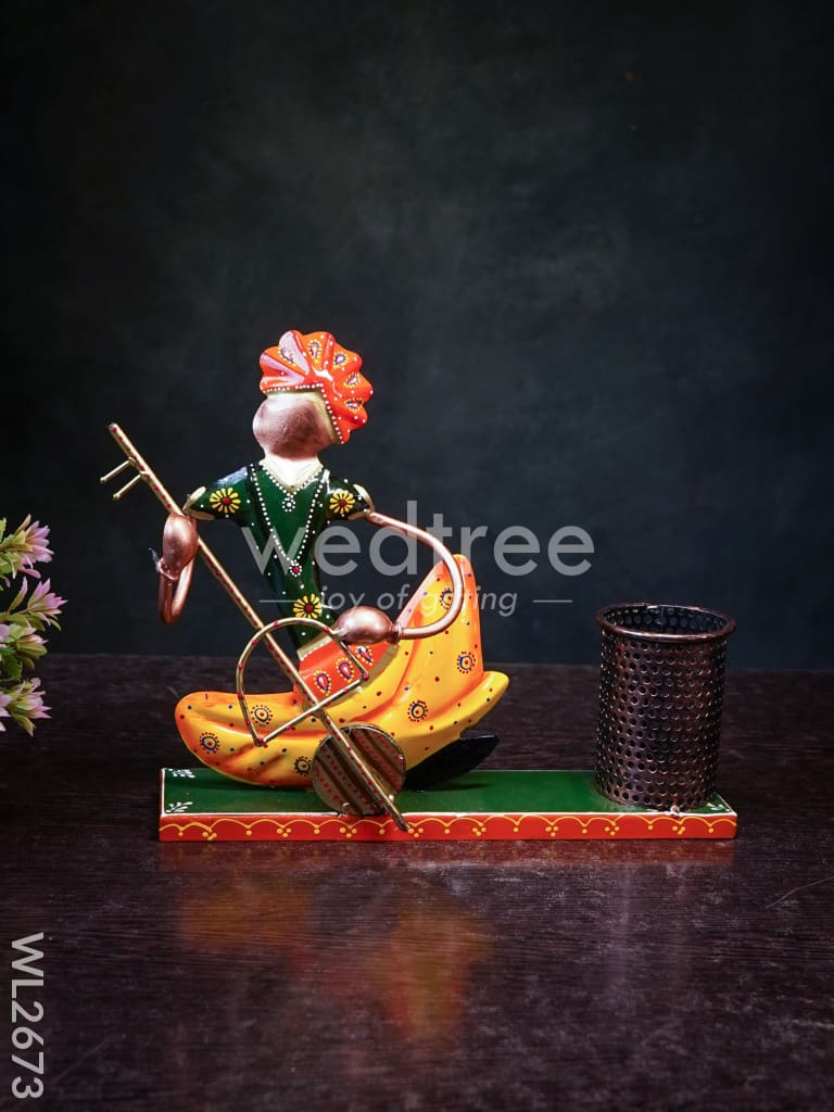 Hand Painted Musical Pen Stand - WL2673