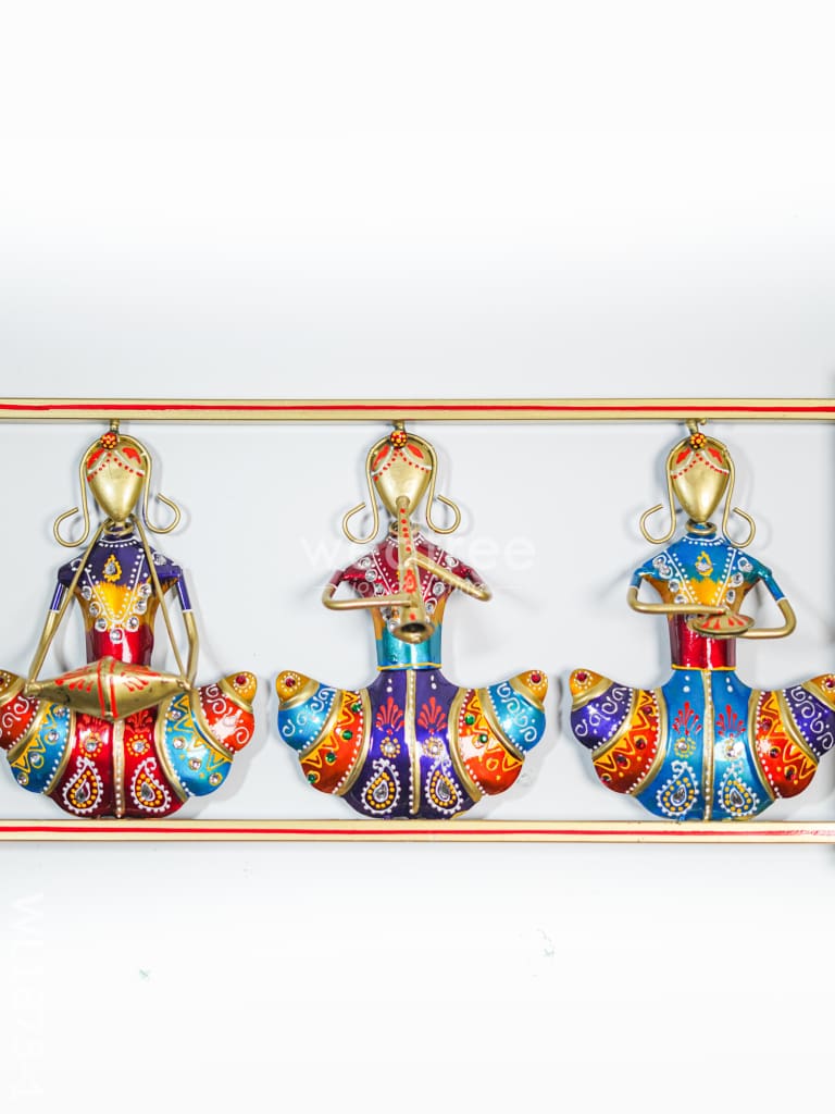 Hand Painted Wall Hanging Frame of Rajasthani Musicians - WL1875-1