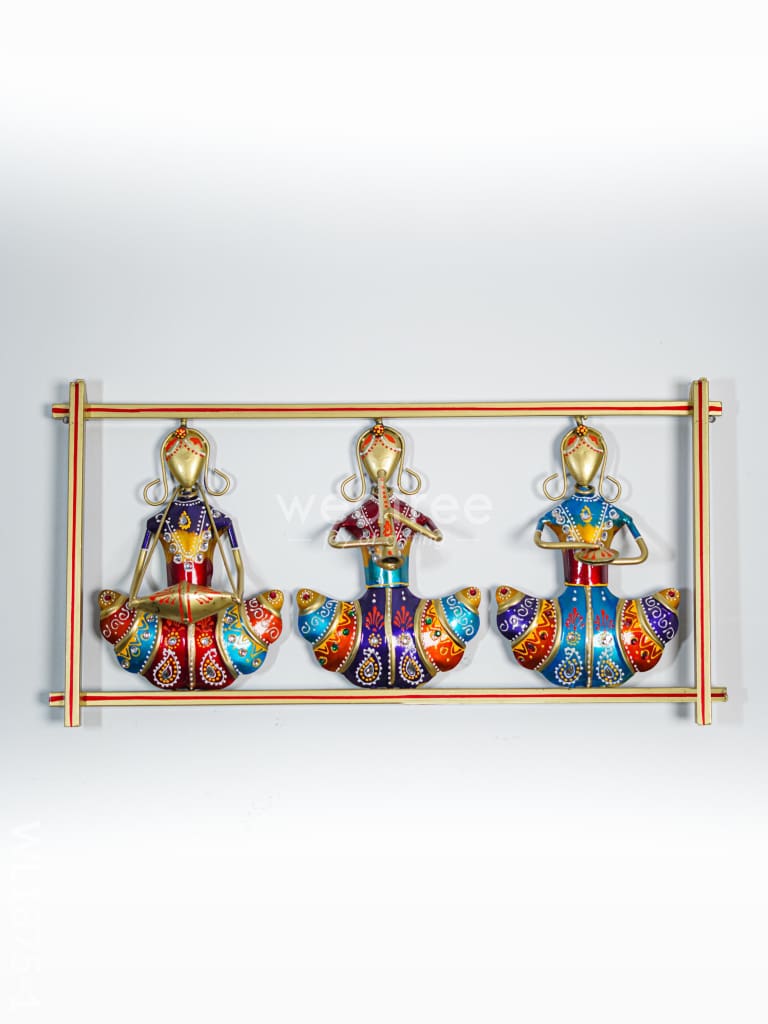Hand Painted Wall Hanging Frame of Rajasthani Musicians - WL1875-1