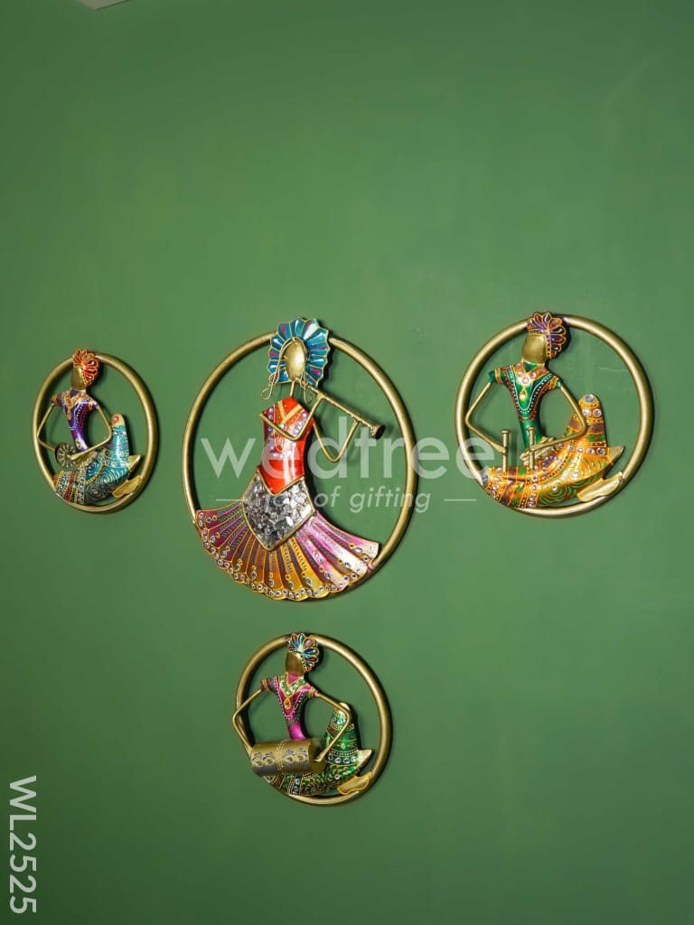 Hand Painted Wall Hanging Musicians - Set of 4 - WL2525