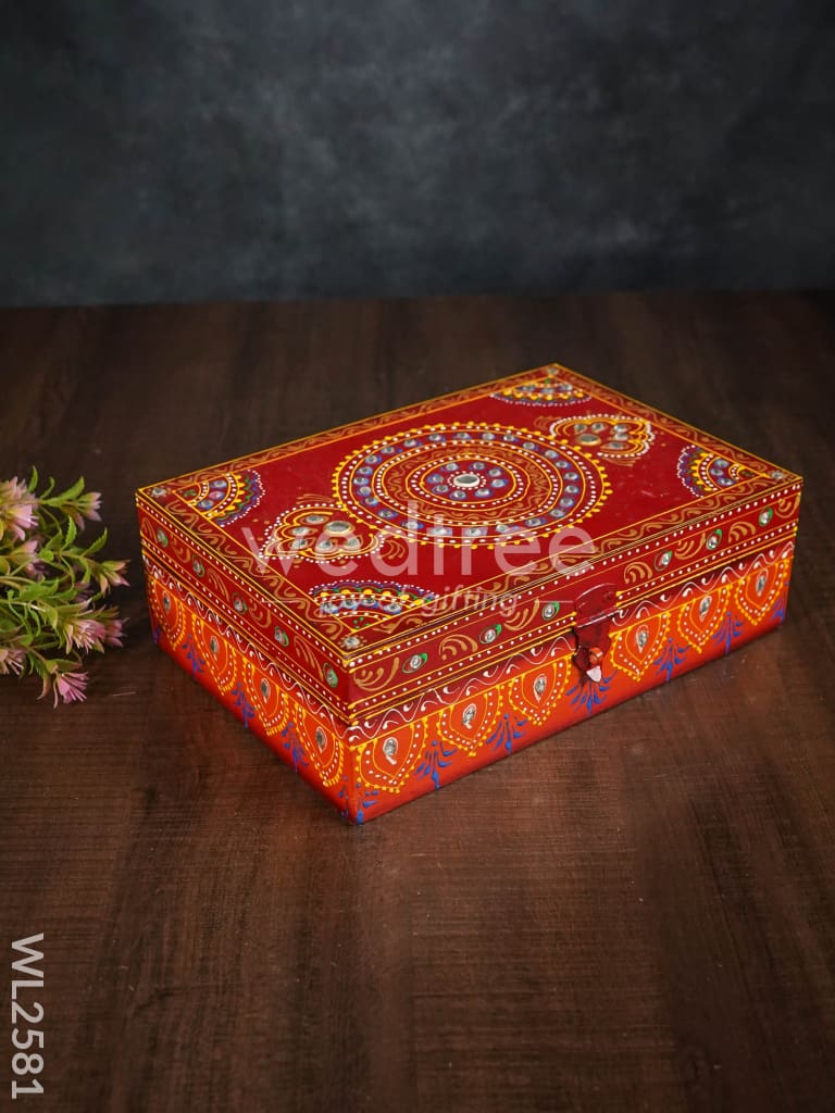 Hand Painted Wooden Organizer Box - WL2581