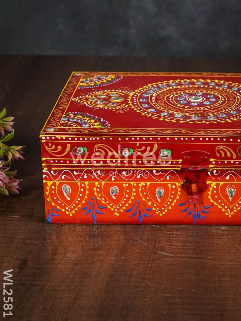 Hand Painted Wooden Organizer Box - WL2581