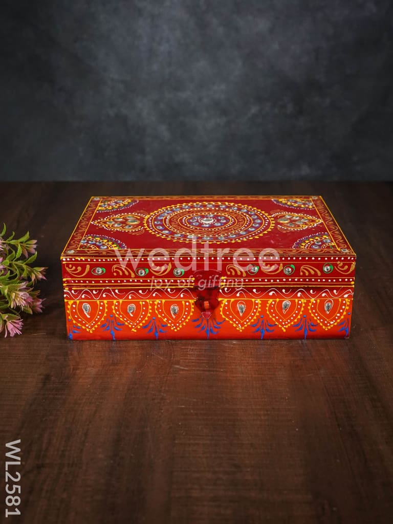 Hand Painted Wooden Organizer Box - WL2581