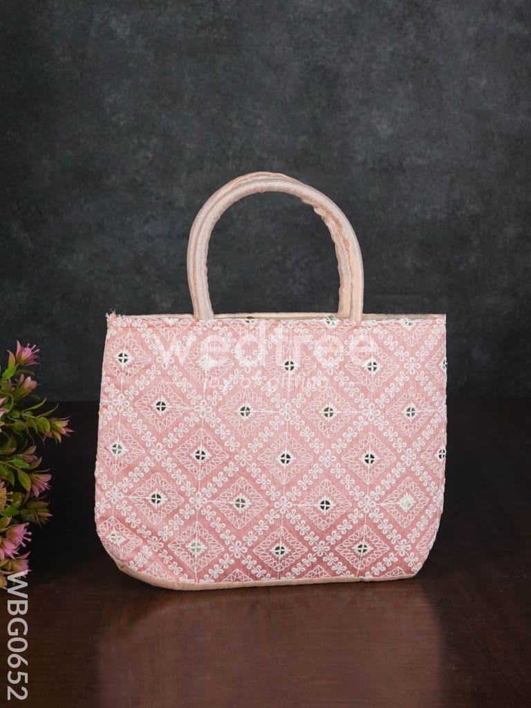 Handbag with Chikankari Work (Assorted) - WBG0652