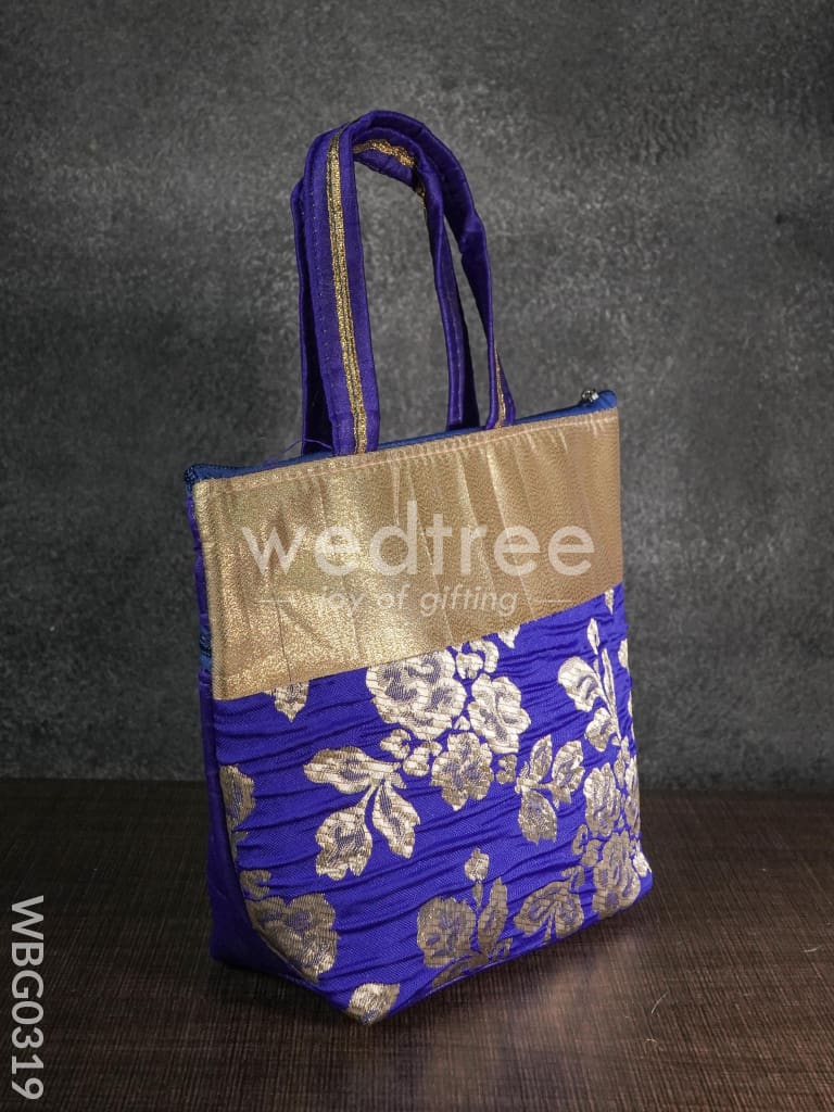 Handbag with Golden Floral Printed Design - WBG0319