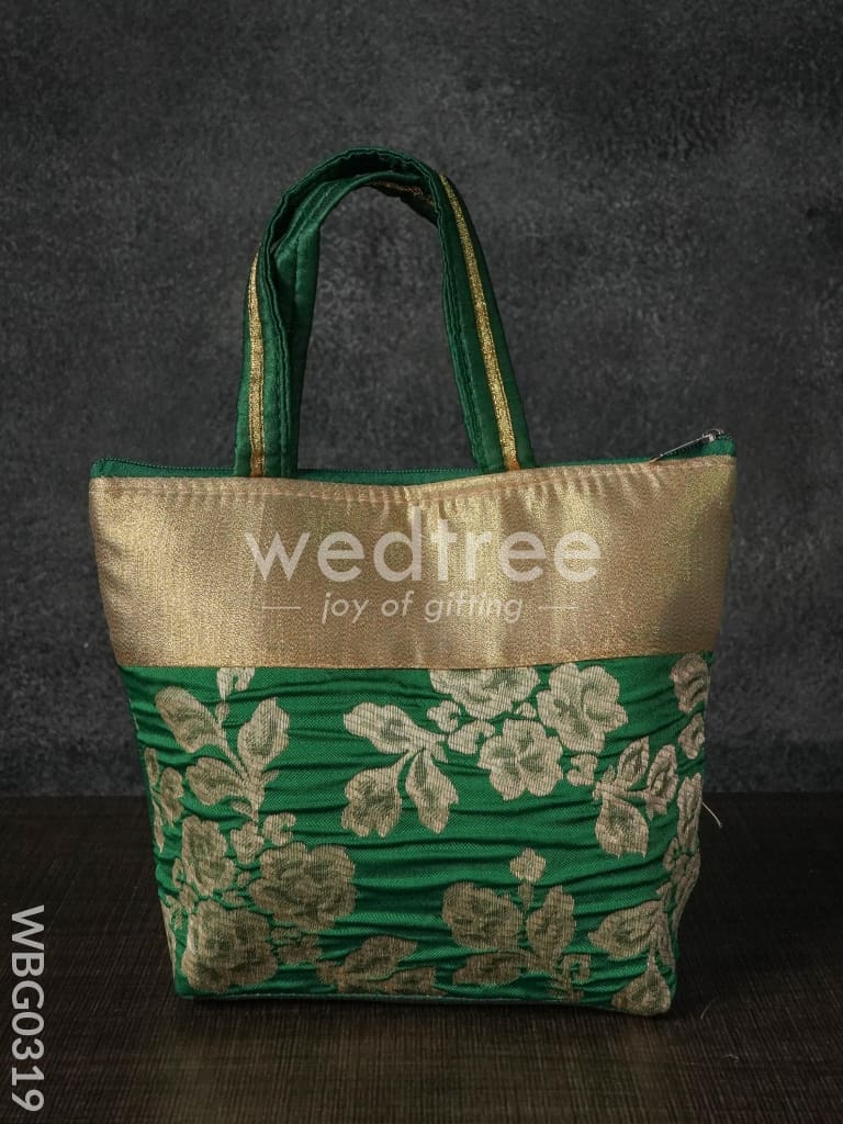 Handbag with Golden Floral Printed Design - WBG0319