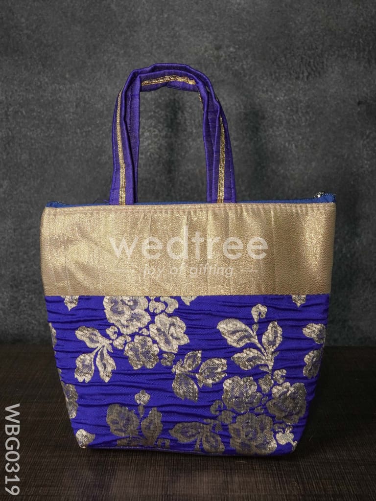 Handbag with Golden Floral Printed Design - WBG0319