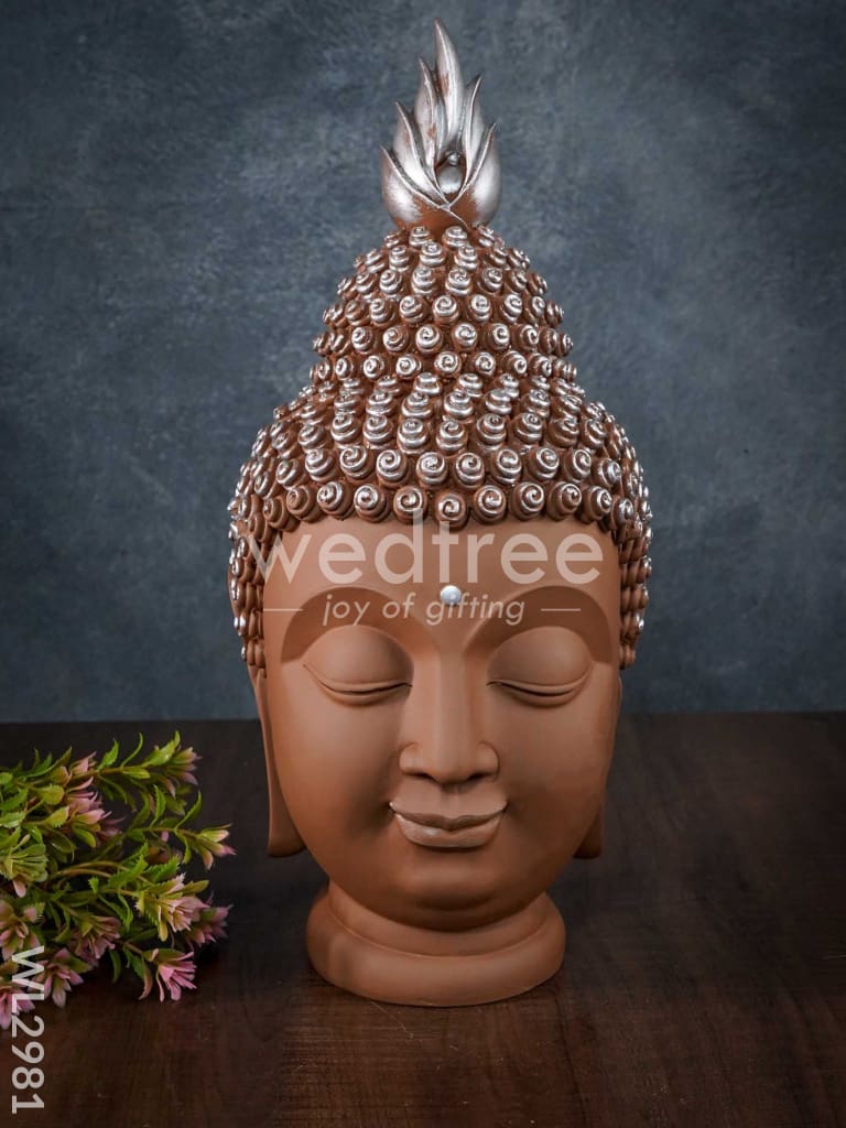 Handcrafted Polyresin Buddha Head - WL2981