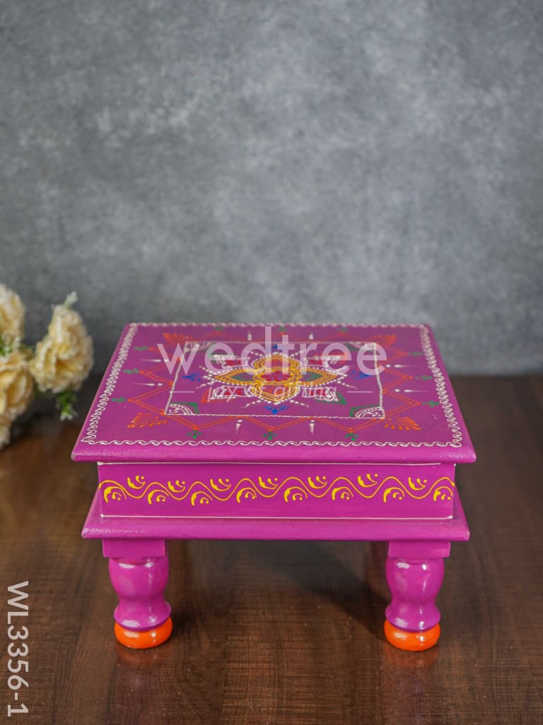 Handpainted Wooden Bajot - WL3356