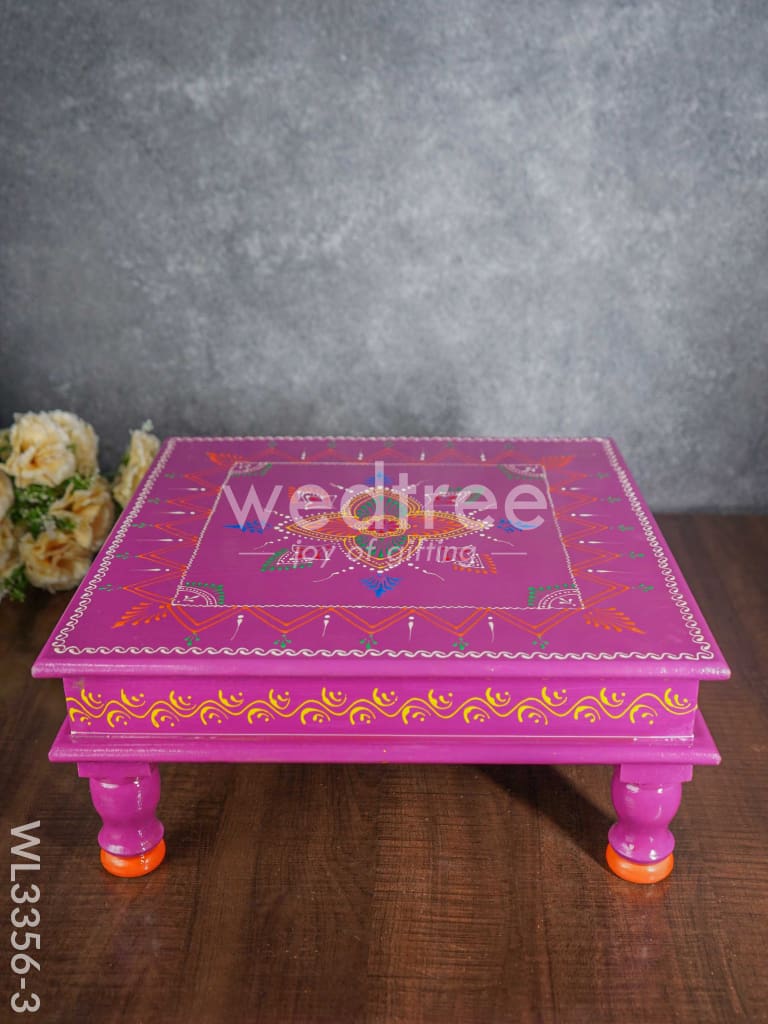 Handpainted Wooden Bajot - WL3356