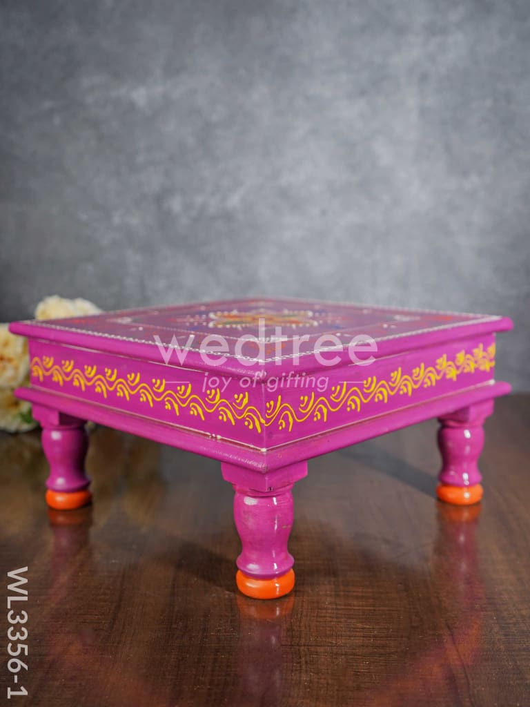 Handpainted Wooden Bajot - WL3356