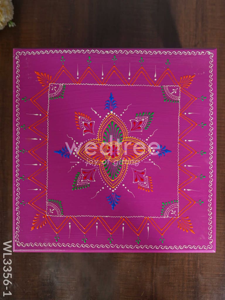 Handpainted Wooden Bajot - WL3356