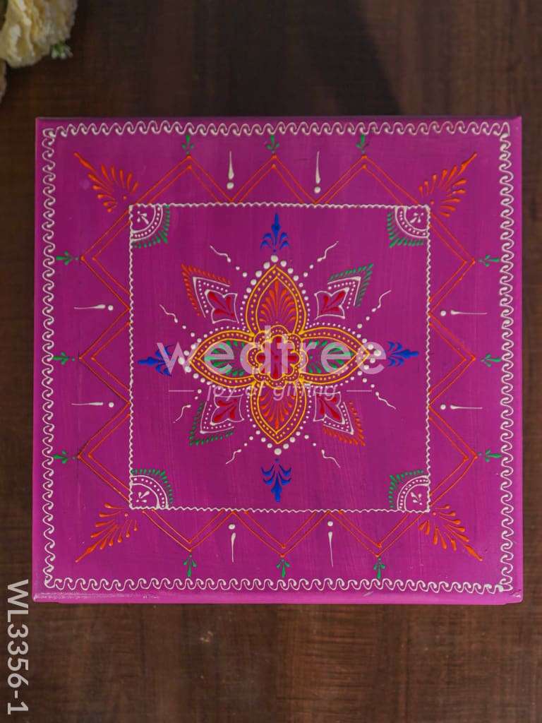 Handpainted Wooden Bajot - WL3356