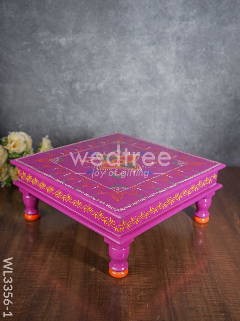 Handpainted Wooden Bajot - WL3356