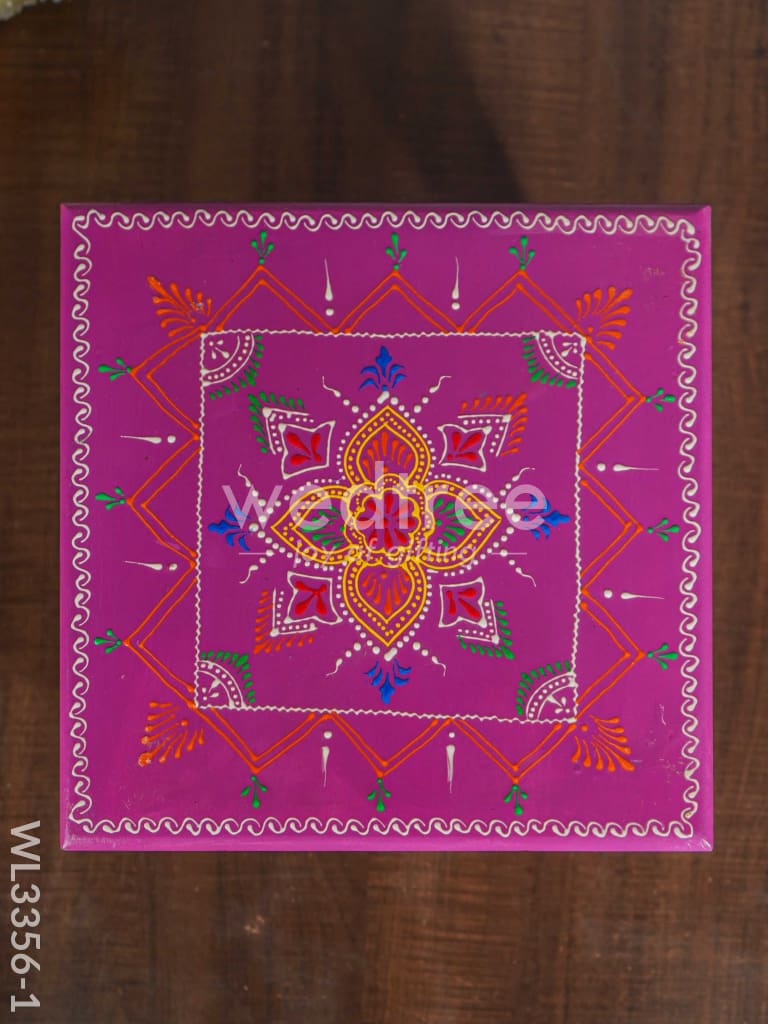 Handpainted Wooden Bajot - WL3356