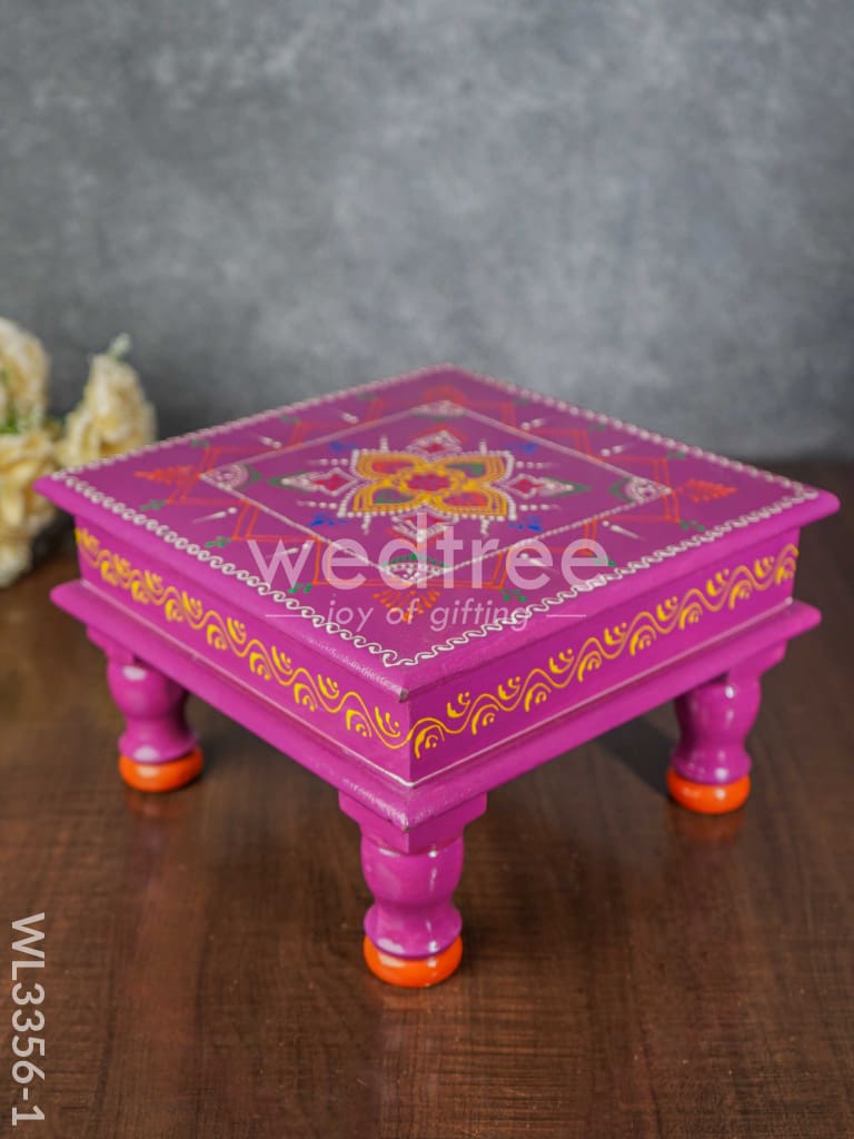 Handpainted Wooden Bajot - WL3356