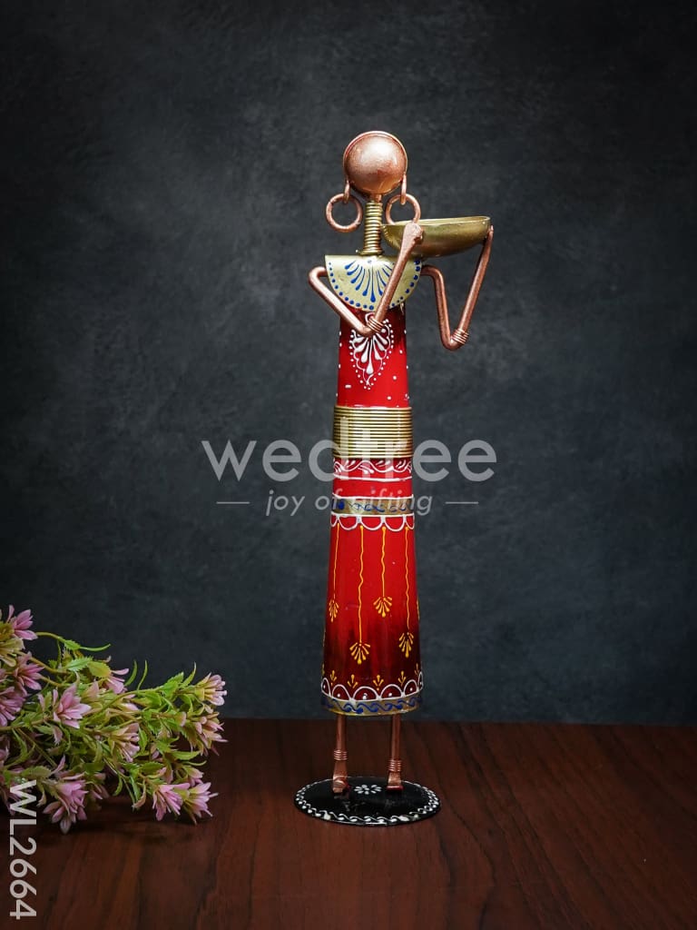 Handpainted Worker Lady Candle Holder - WL2664