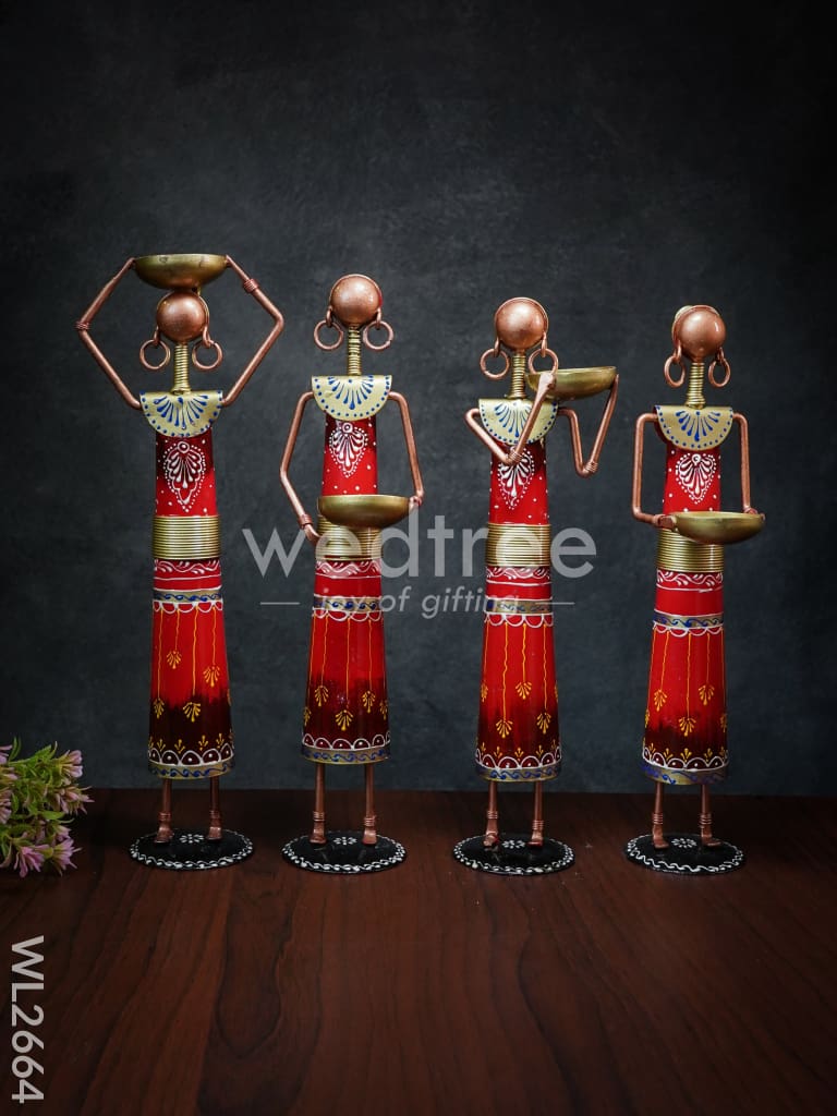 Handpainted Worker Lady Candle Holder - WL2664