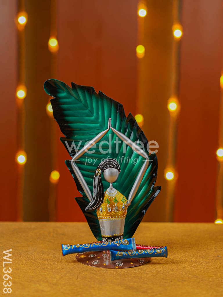 Handpainted Yoga Lady Showpiece - Set of 2 - WL3638