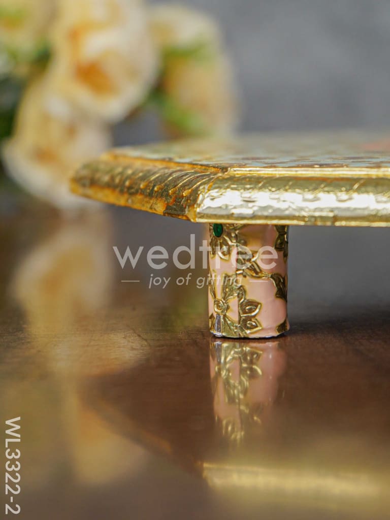 Hexagon Shaped Meenakari Bajot- 10 x 10 inch - WL3322-2