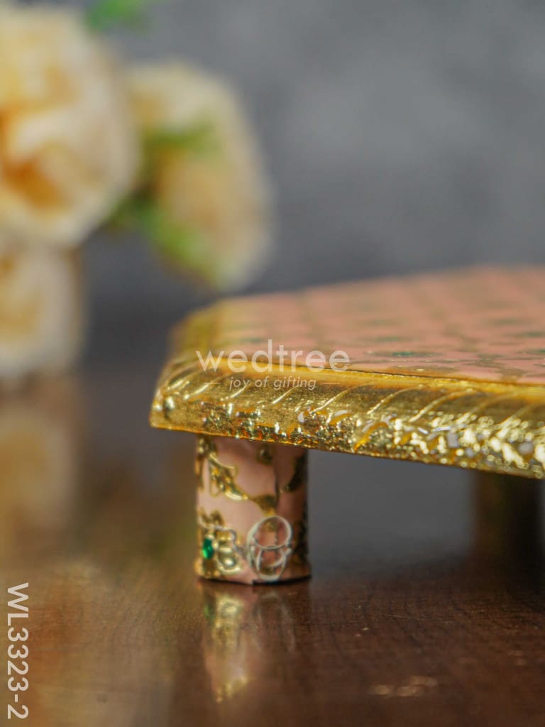 Hexagon Shaped Meenakari Bajot - 10 x 10 inch - WL3323-2