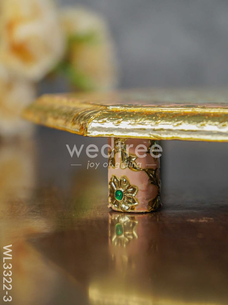 Hexagon Shaped Meenakari Bajot- 12 x 12 inch - WL3322-3