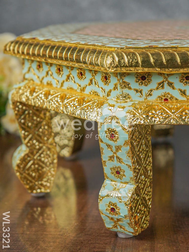 Hexagon Shaped Meenakari Bajot - 18 x 18 inch - WL3321