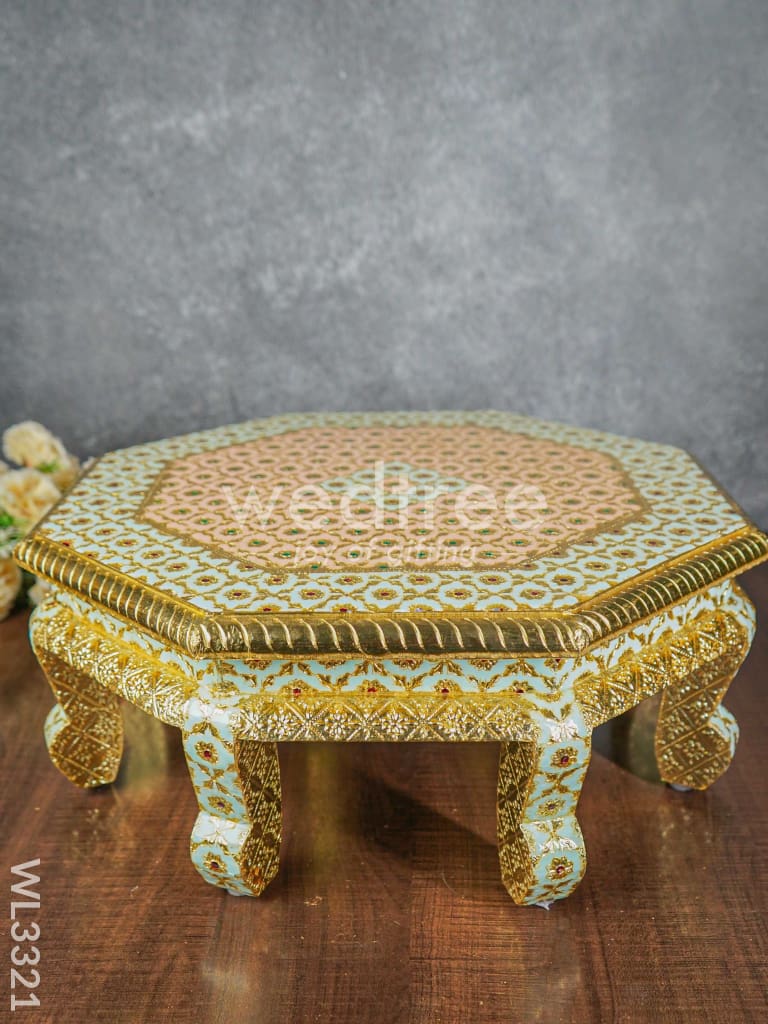 Hexagon Shaped Meenakari Bajot - 18 x 18 inch - WL3321