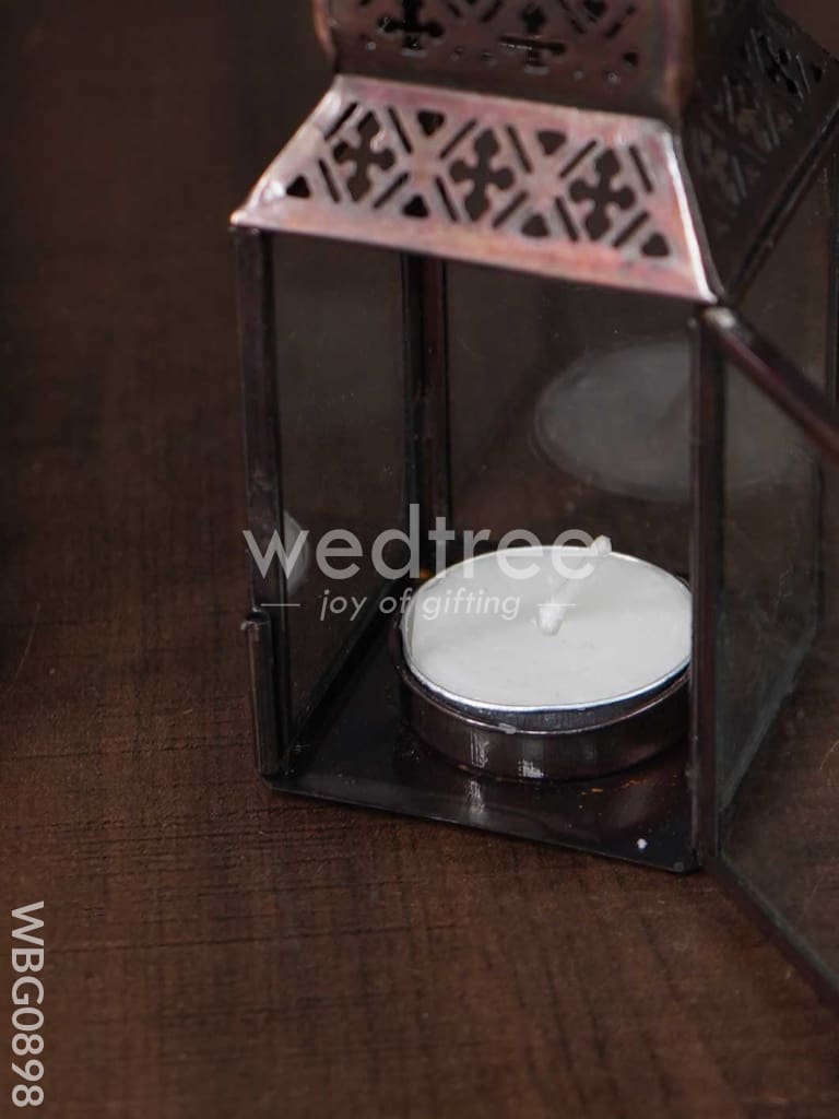 Home Décor Metal Hanging Lantern in Distressed Finish - WBG0898