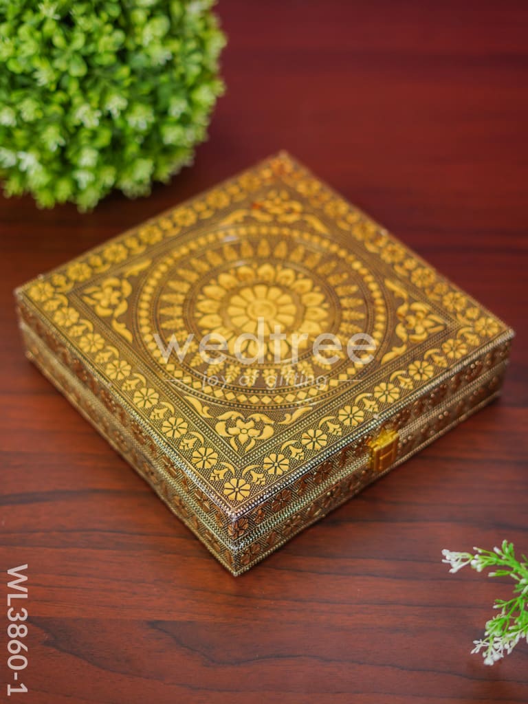 Jewel Box - Floral Design with Mirror - WL3860