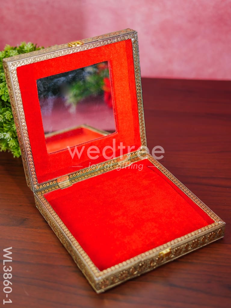 Jewel Box - Floral Design with Mirror - WL3860