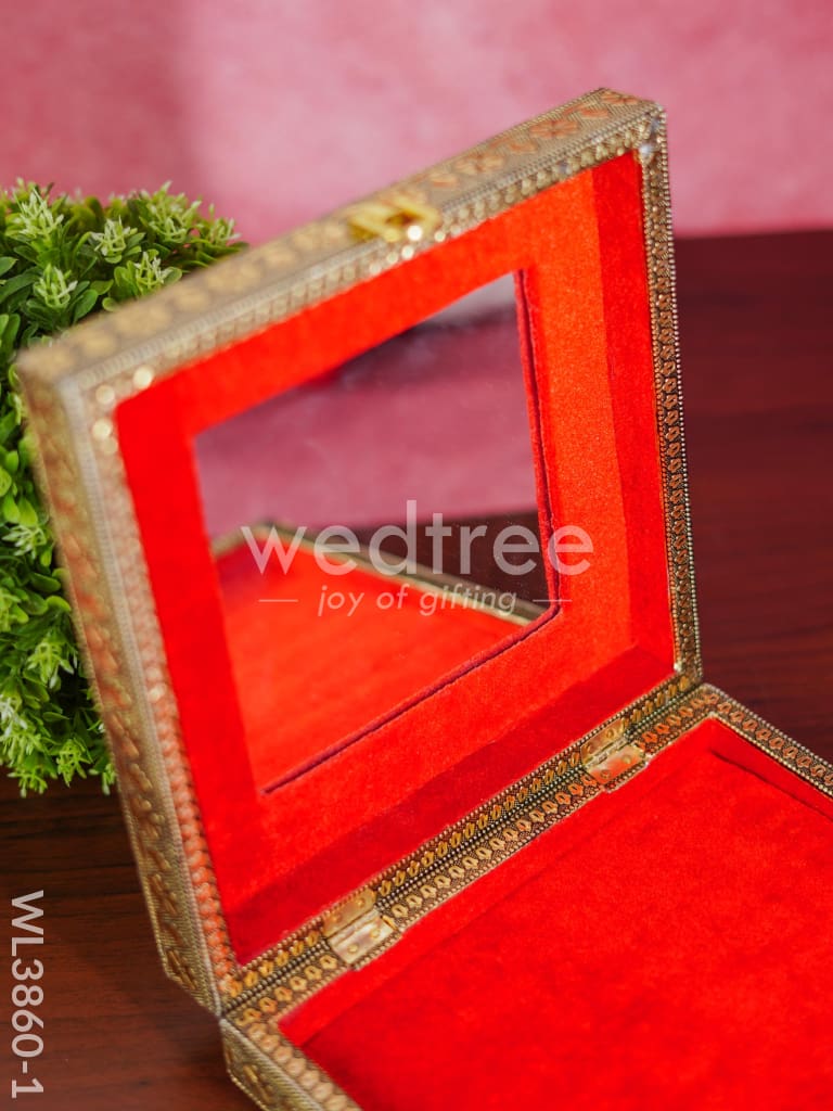 Jewel Box - Floral Design with Mirror - WL3860