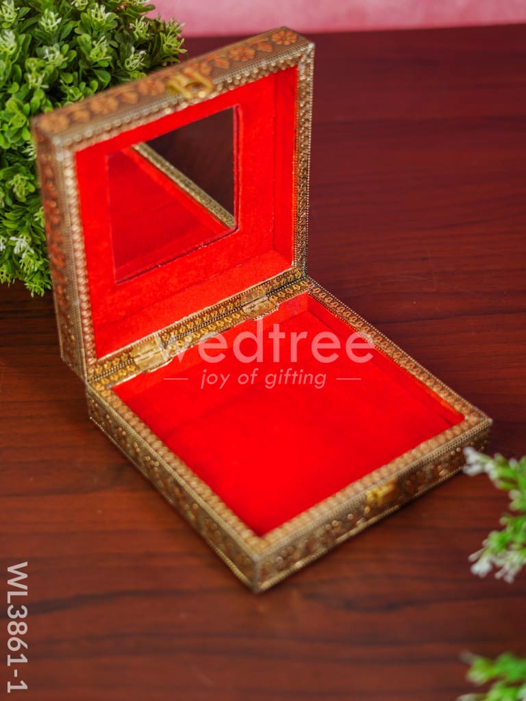 Jewel Box - Floral design with Mirror - WL3861
