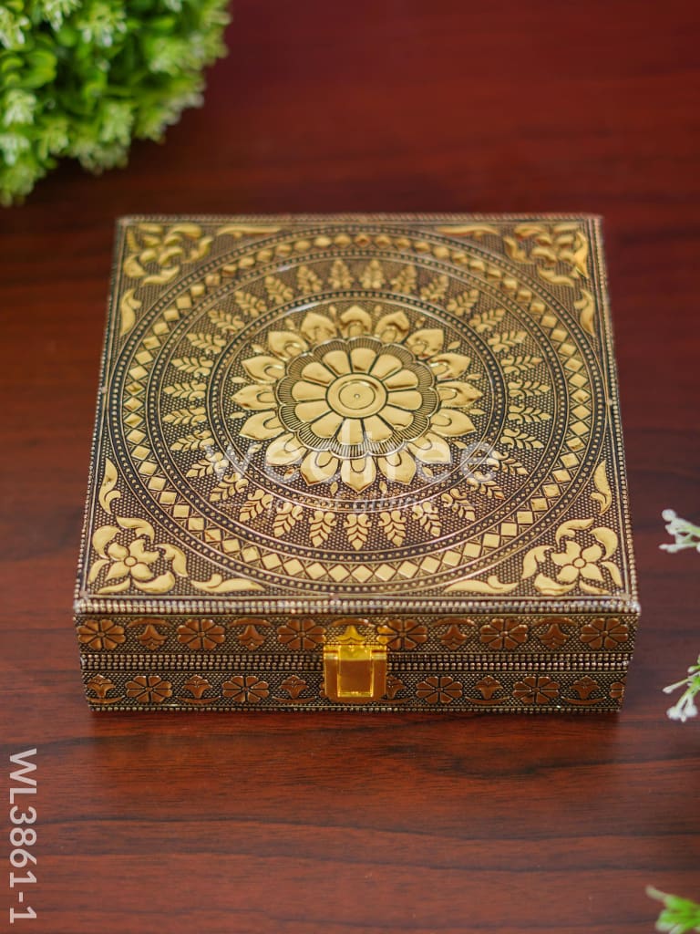 Jewel Box - Floral design with Mirror - WL3861