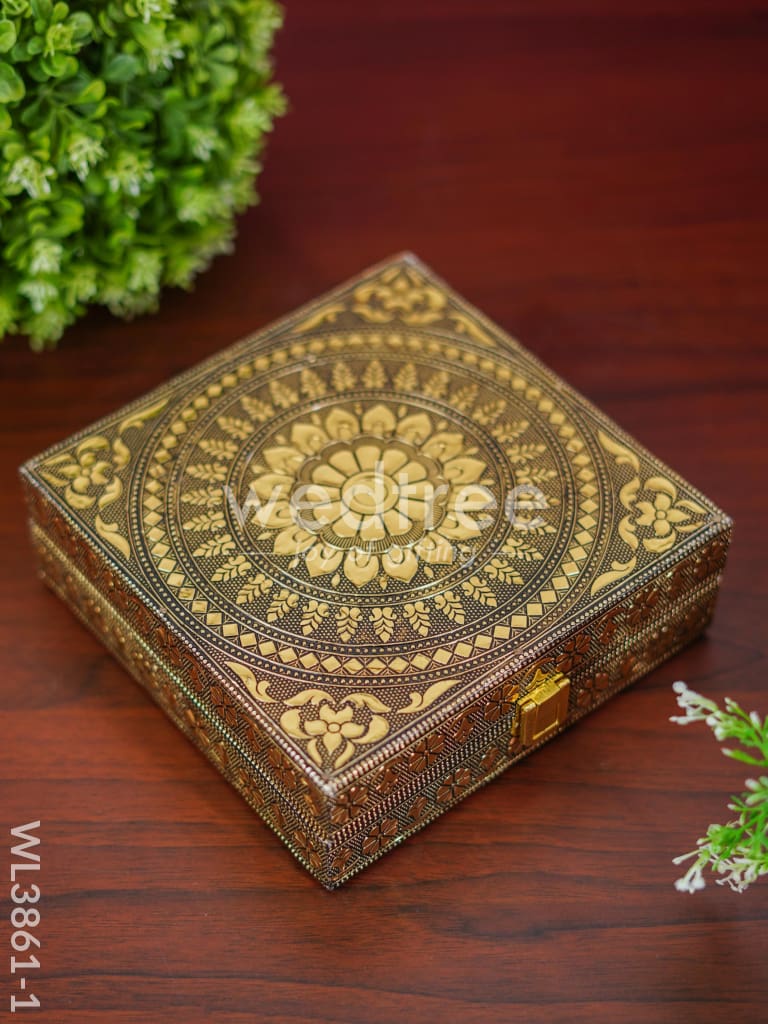 Jewel Box - Floral design with Mirror - WL3861