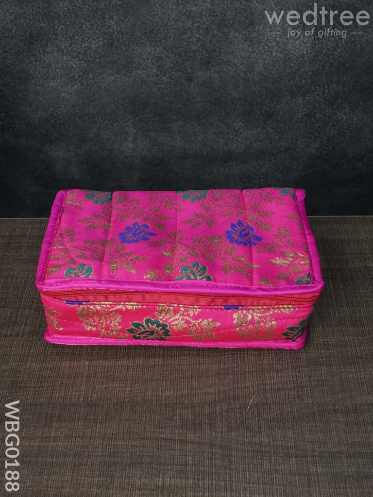 Jewel Pouch with Multicolour Floral Design - WBG0188